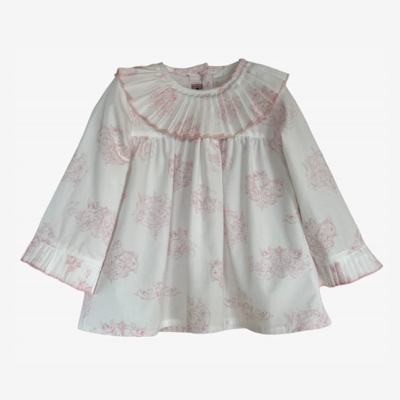 Pink Toile de Jouy Blouse