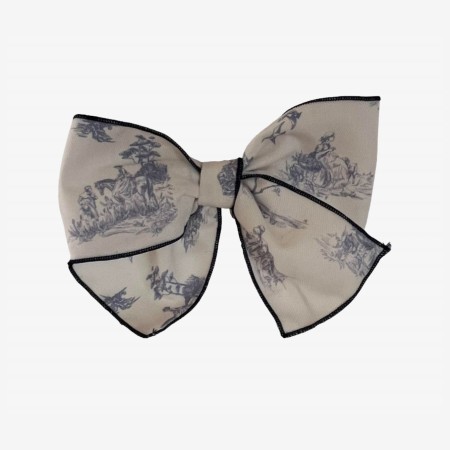 Blue Toile de Jouy Bow