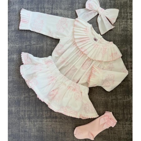 Pink Toile de Jouy Bloomer Pink Toile de Jouy Bloomer