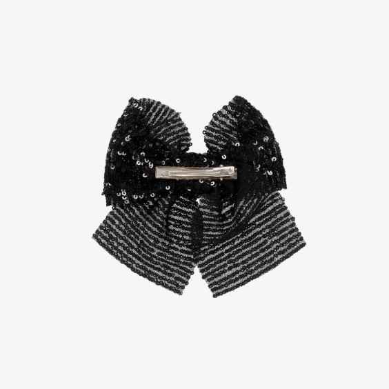 Black Sequins Hair Bow