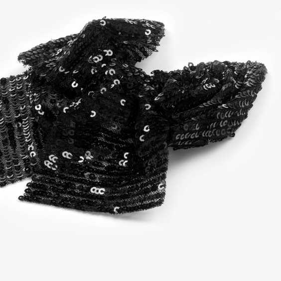 Lao lantejoulas pretas