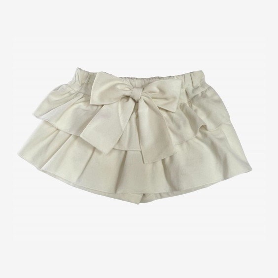 Ivory Velvet Frill Skirt Ivory Velvet Frill Skirt