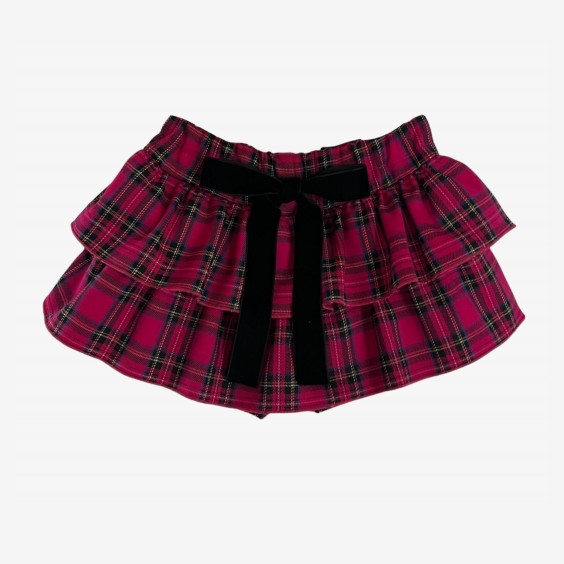 Pink Tartan Frill Skirt