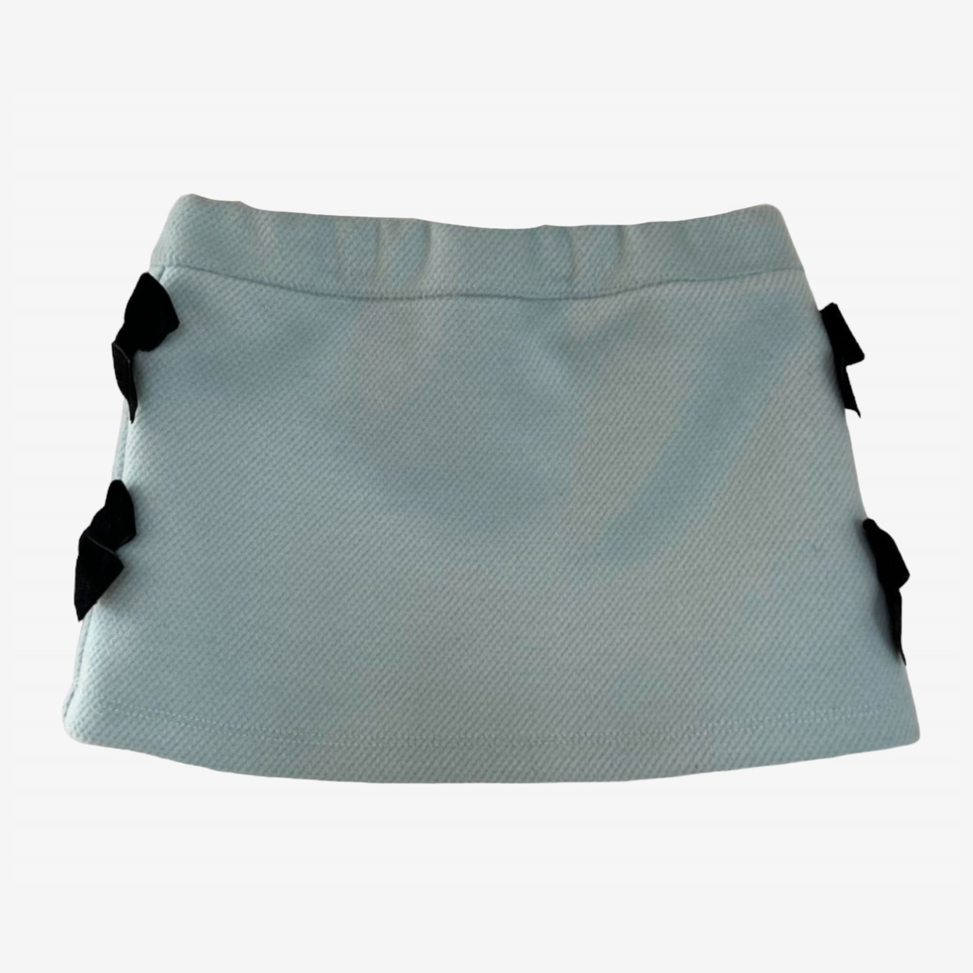 Blue Skirt with Bows