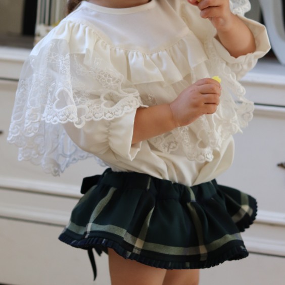 Tapa fraldas xadrez verde