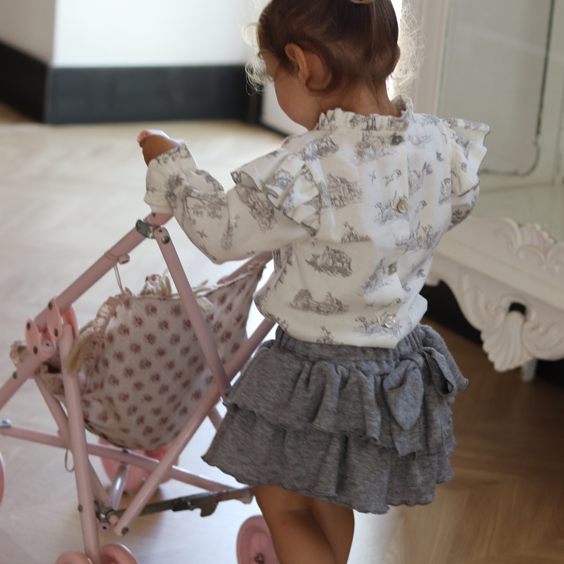 Grey Frill Skirt
