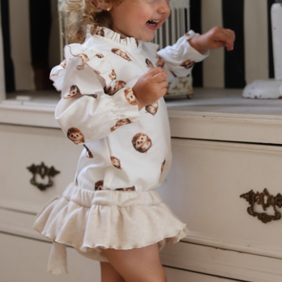 Beige  Bloomer with bow