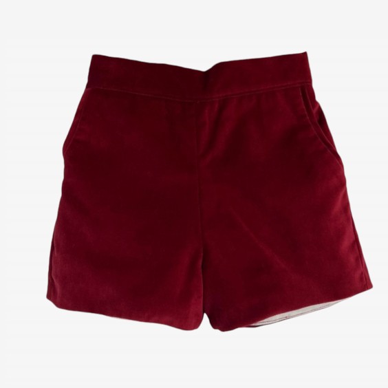 Bordeaux Velvet Shorts Bordeaux Velvet Shorts