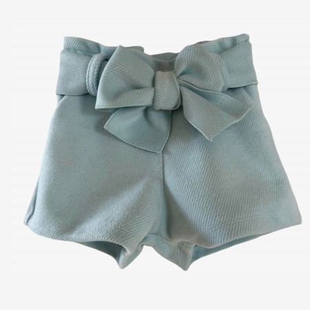 Blue Shorts with Bows