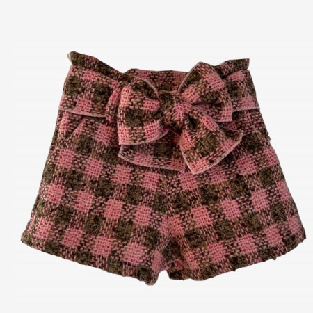 Short Rose et Marron en tweed