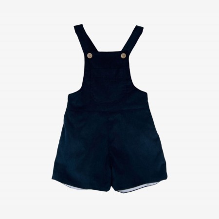 Navy Corduroy Boy Dungaree Shorts