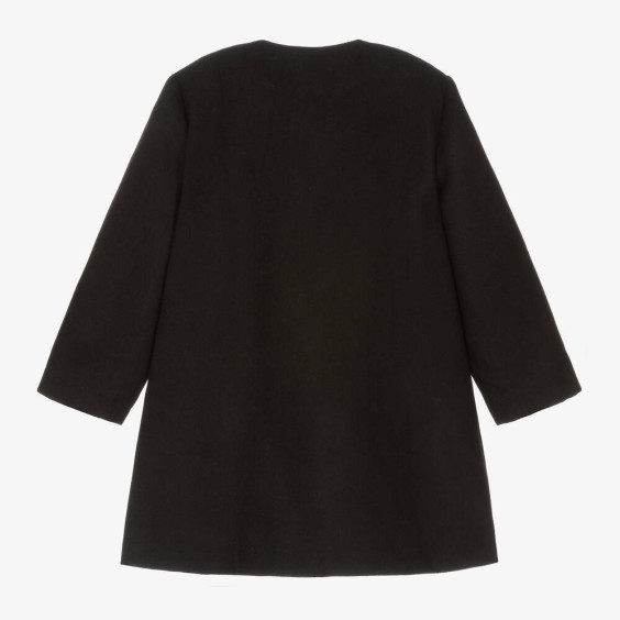 Casaco preto com lao cru