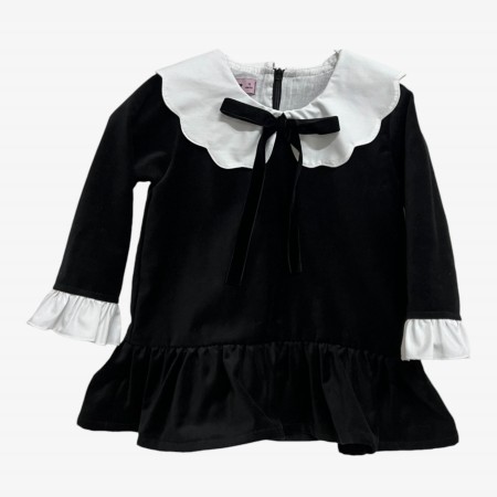 Black Velvet Dress with bow