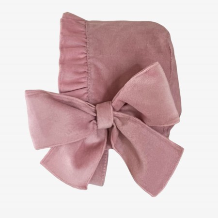 Pink velvet bonnet