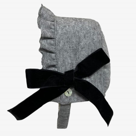 Bonnet en tricot gris