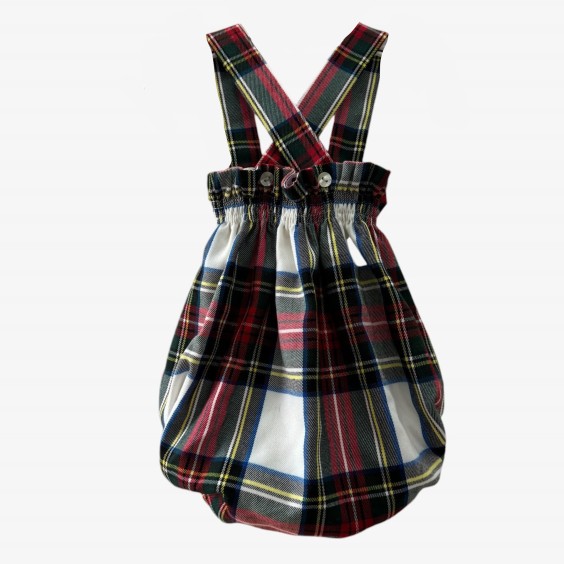 Barboteuse tartan rouge
