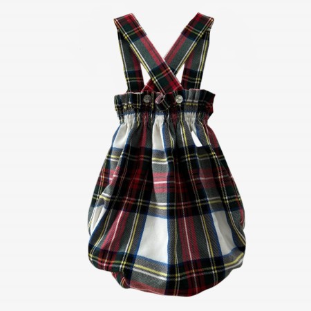Barboteuse tartan rouge