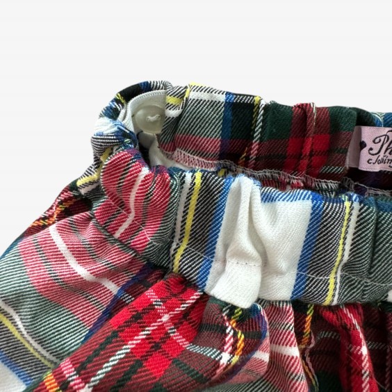 Saia cal��o xadrez vermelho