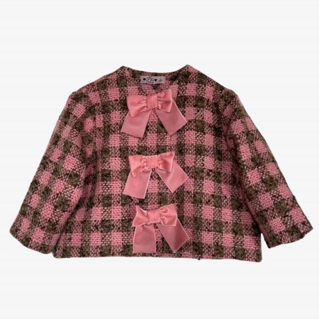 Pink and brown tweed coat Pink and brown tweed coat
