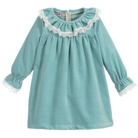 Vestido veludo menta