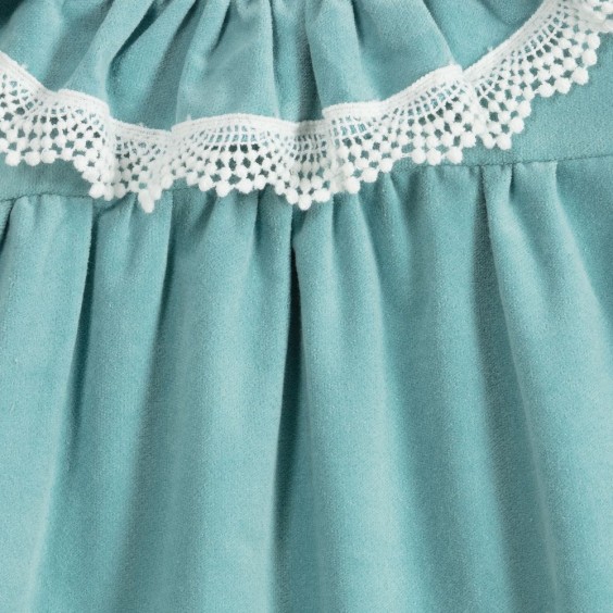 Vestido veludo menta