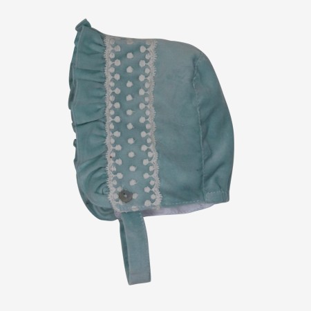 Bonnet en velours bleu Bonnet en velours bleu