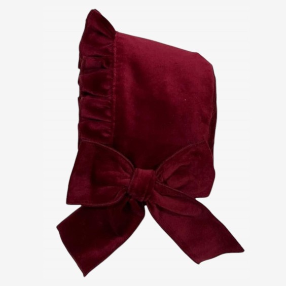 Bordeaux velvet bonnet