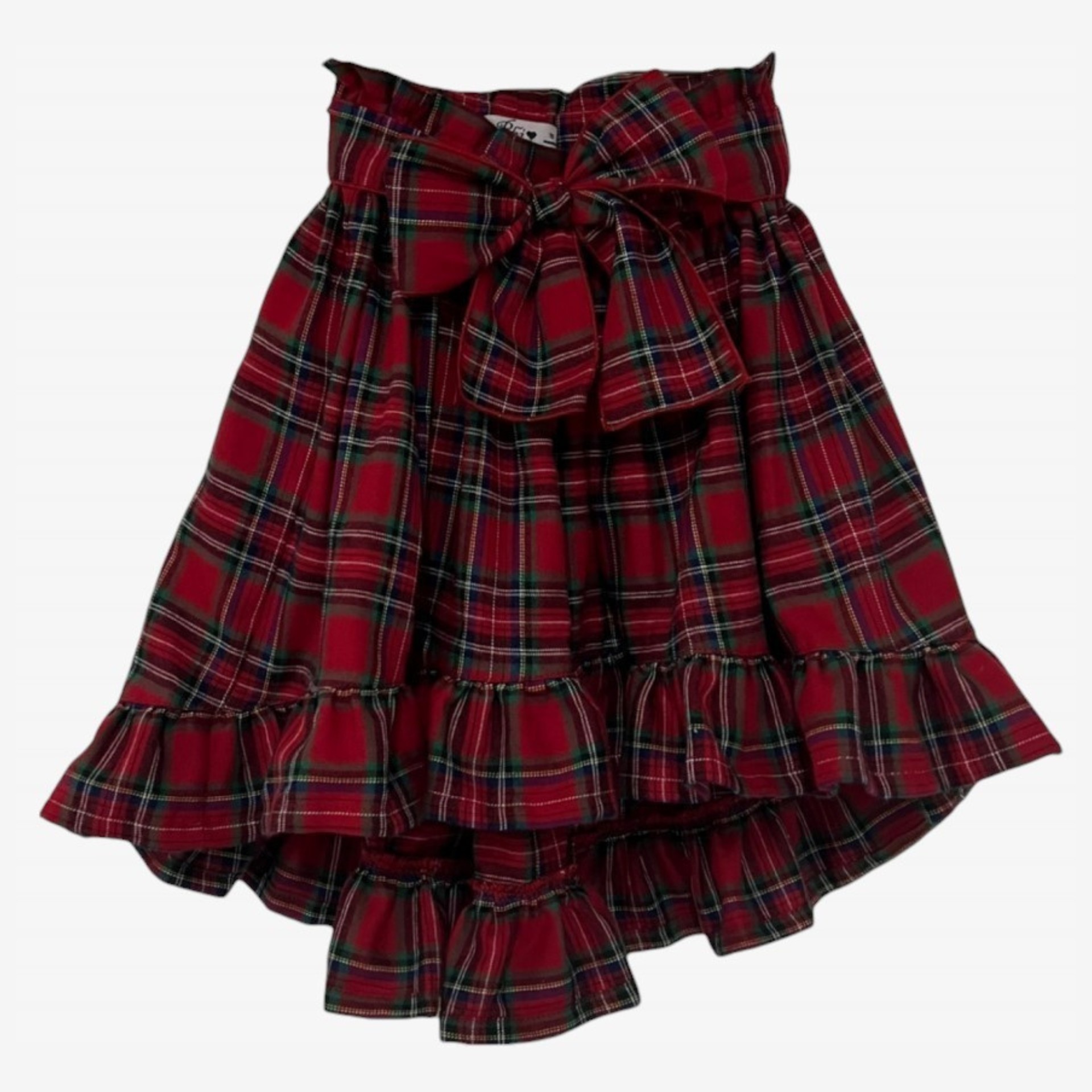 Red tartan skirt