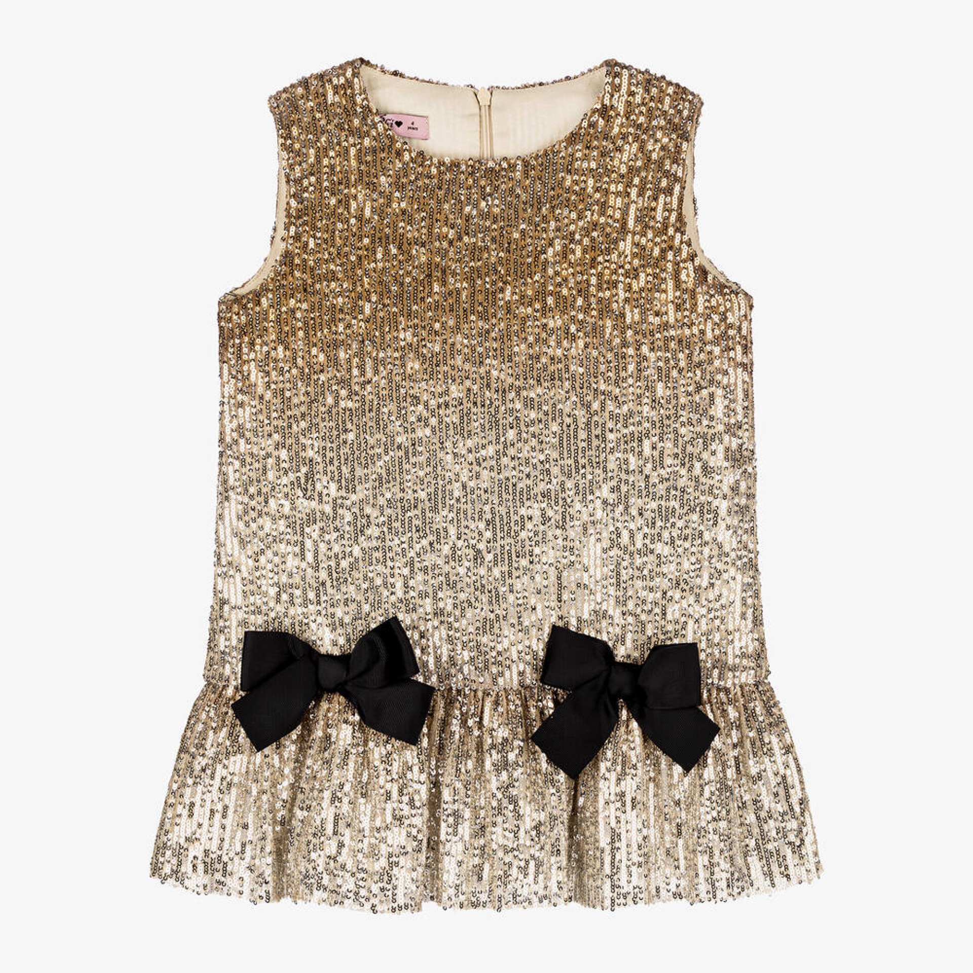 Vestido Lantejoulas Dourado degradé