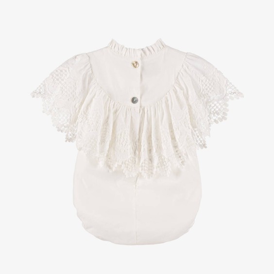 Ivory Romper with lace