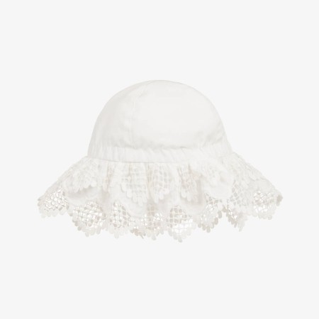 Ivory Hat with Lace Ivory Hat with Lace