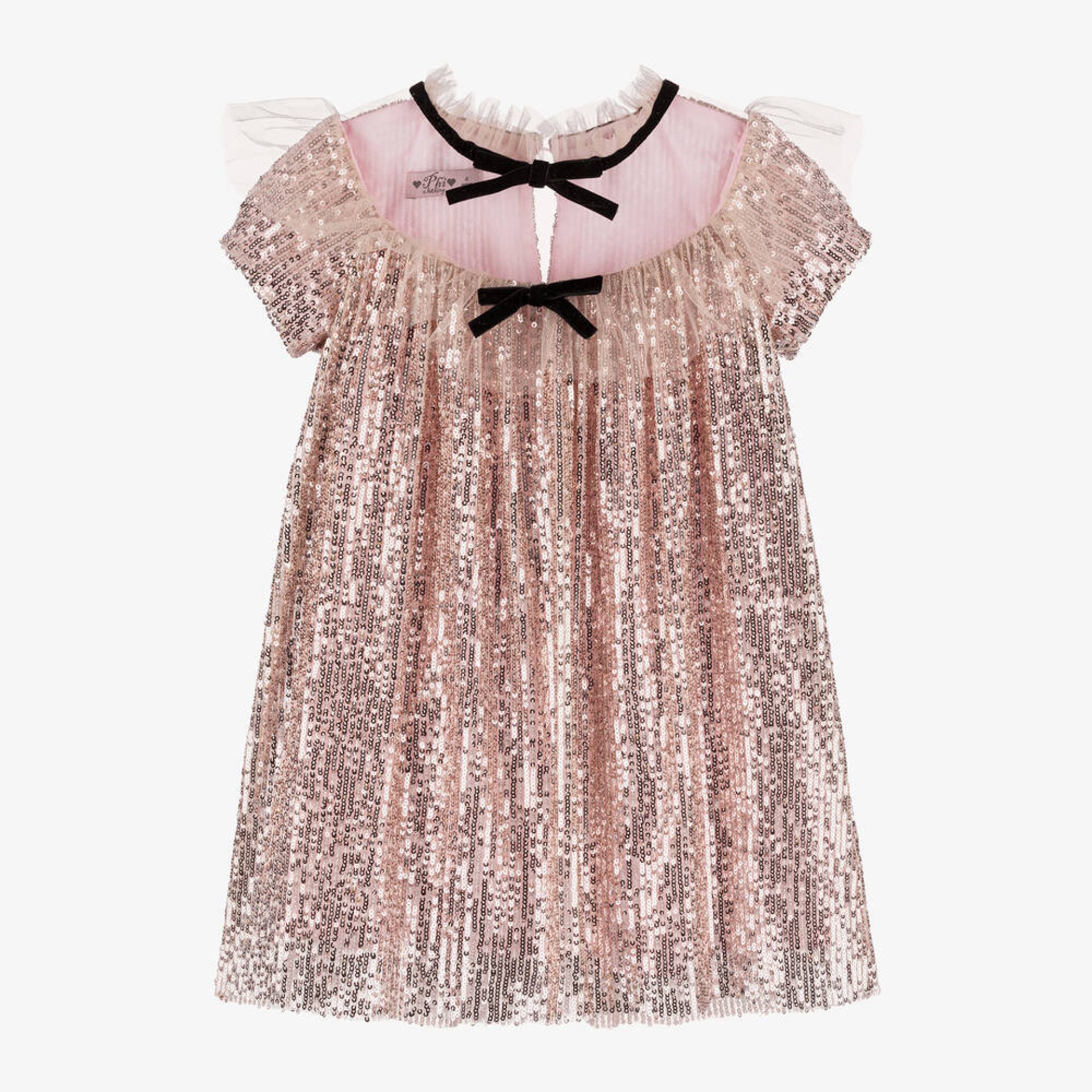 Vestido Lantejoulas Rosa com tule