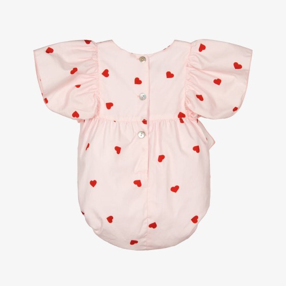 Pink Romper with hearts