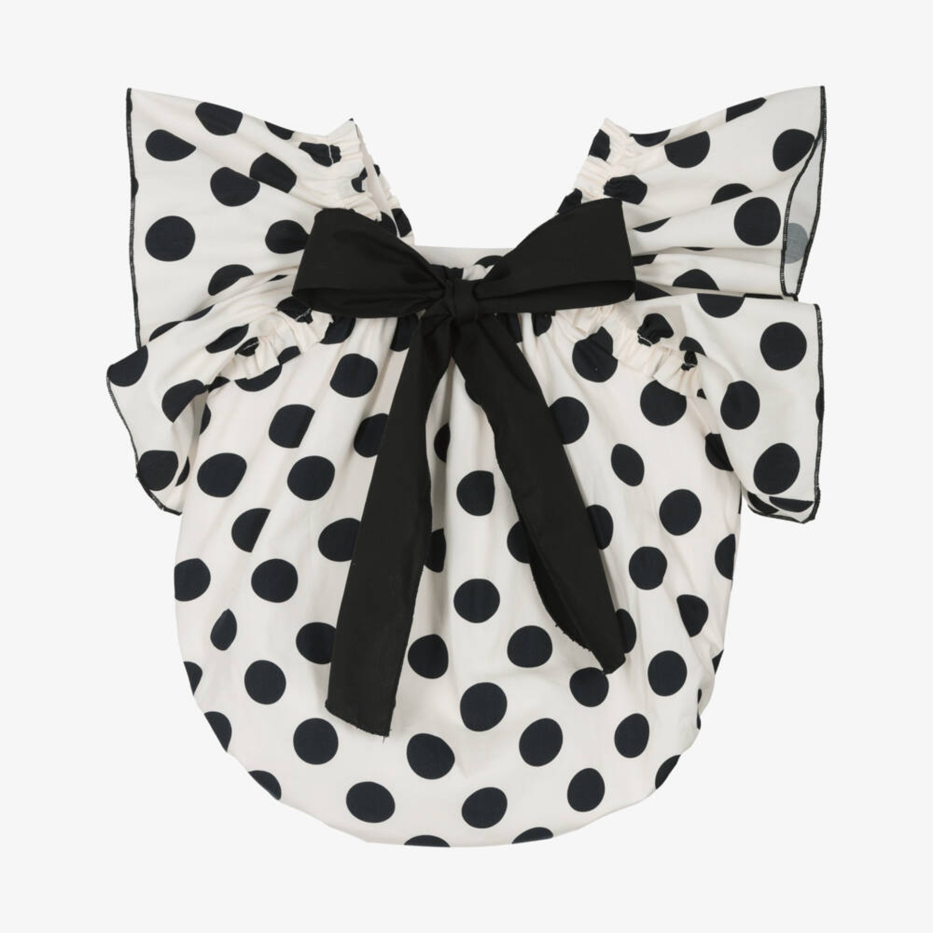 Barboteuse ecru avec boules noires