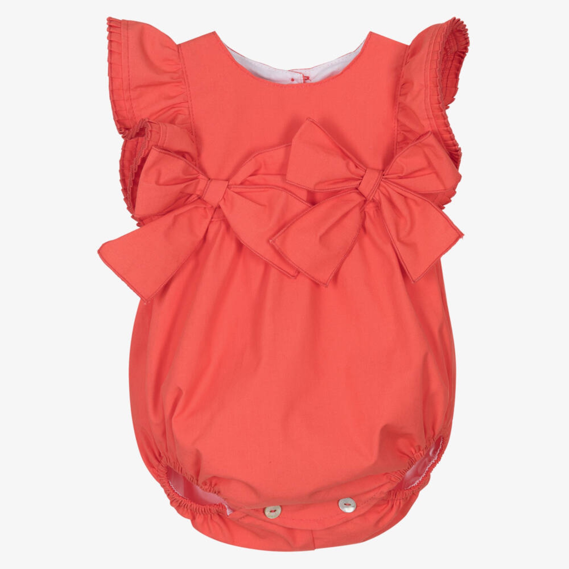 Barboteuse orange à plis