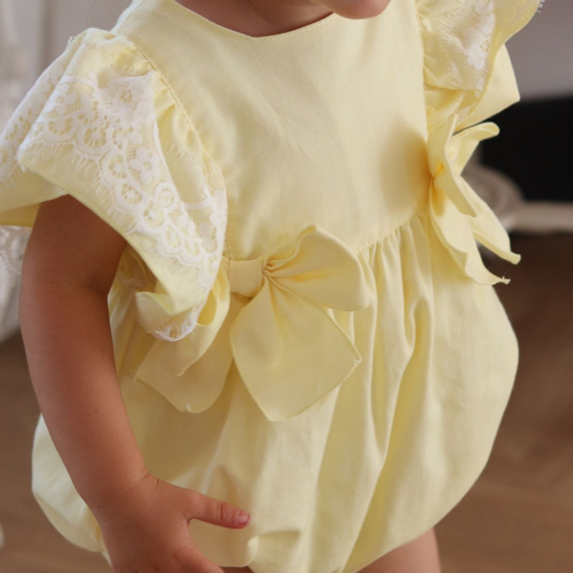 Barboteuse oxford jaune