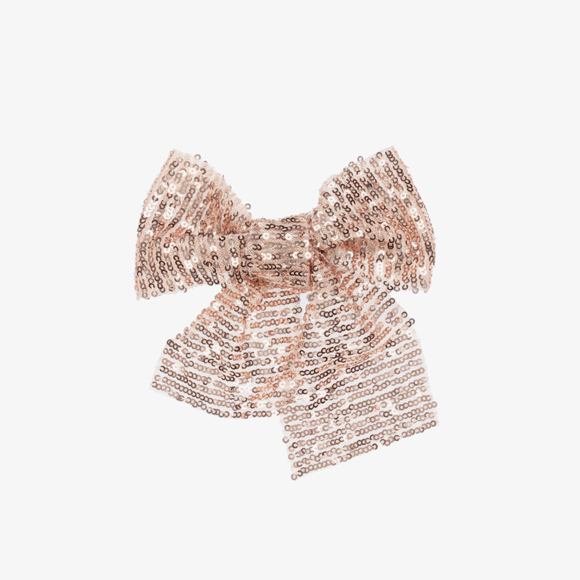 Laço lantejoulas rosa gold