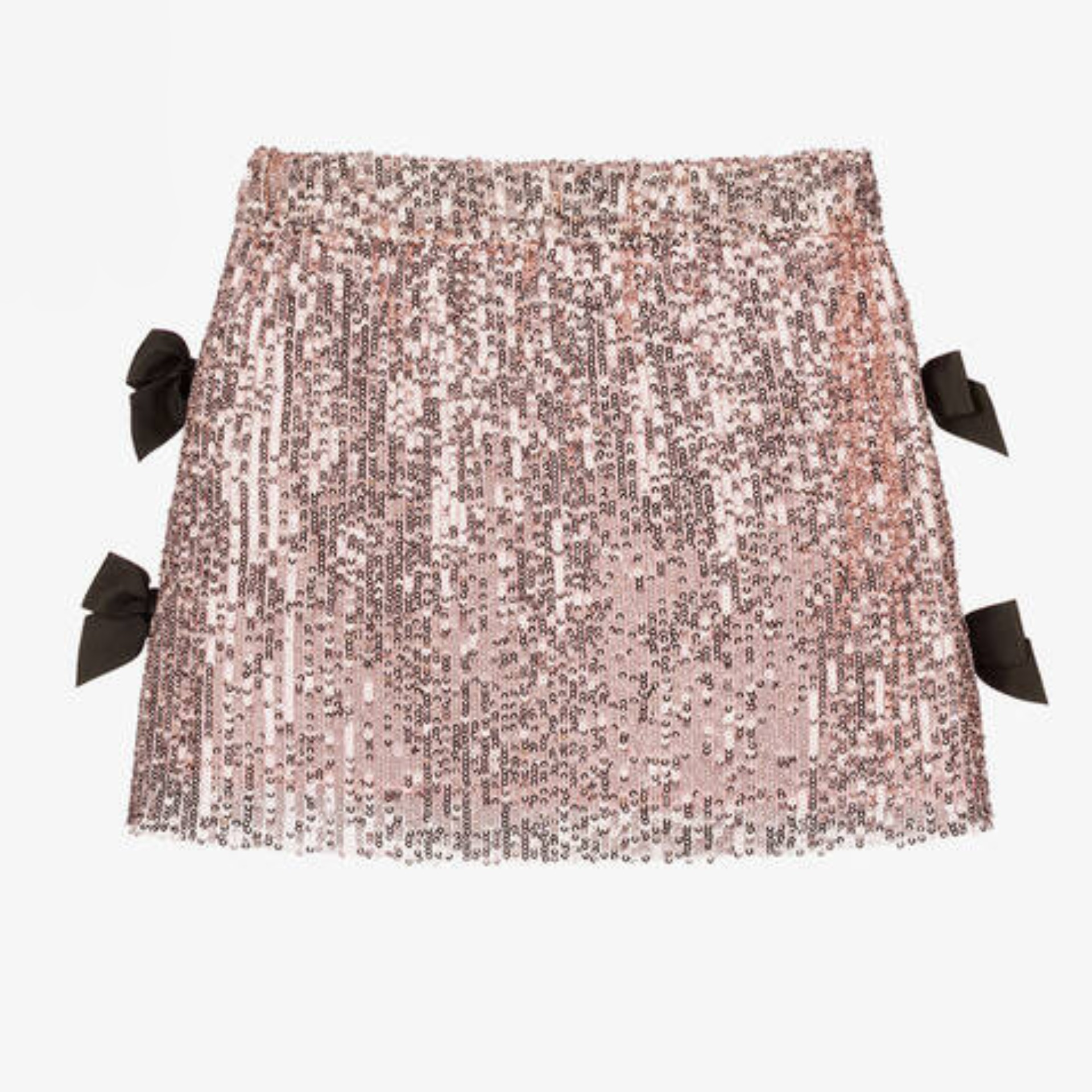 Saia lantejoulas rosa laços