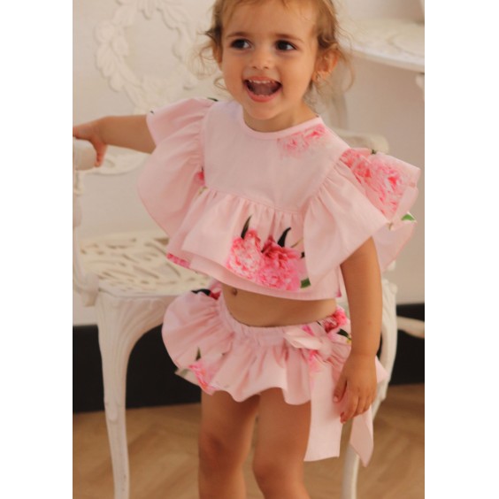 Pink peony top