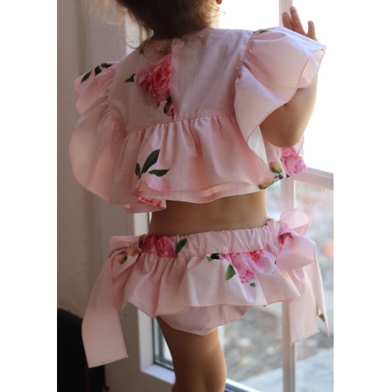 Pink peony top
