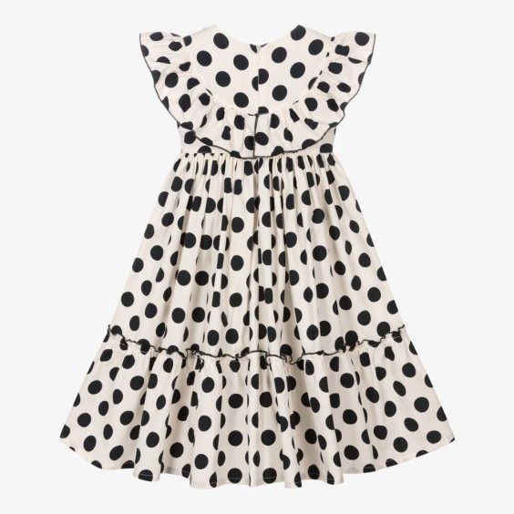 Black polka dot dress