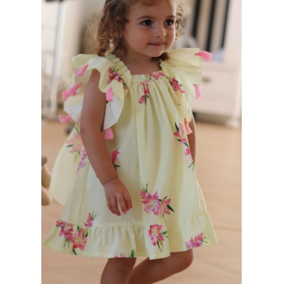 Robe Lys � pompon rose