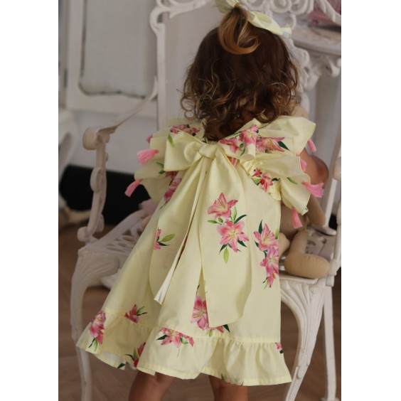 Robe Lys � pompon rose