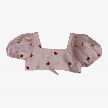Haut rose avec des coeurs Haut rose avec des coeurs