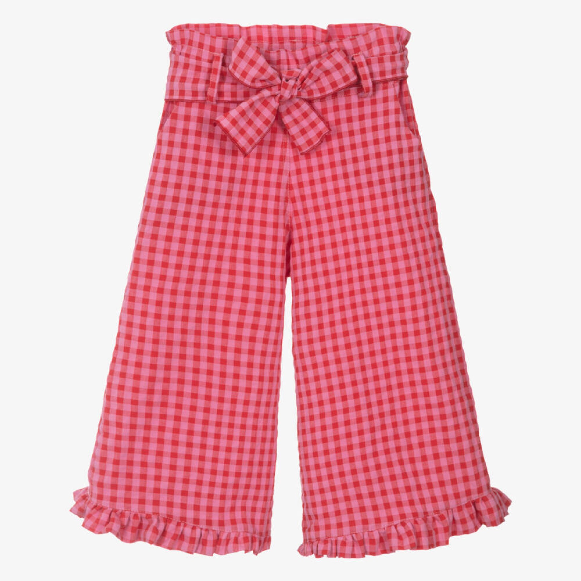 Pink and red vichy trousers