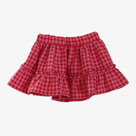 Saia vichy rosa e vermelha Saia vichy rosa e vermelha