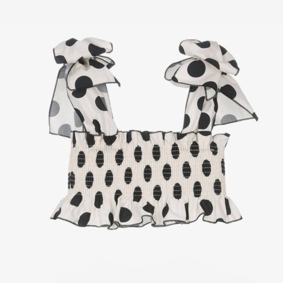 Elastic top with black dots