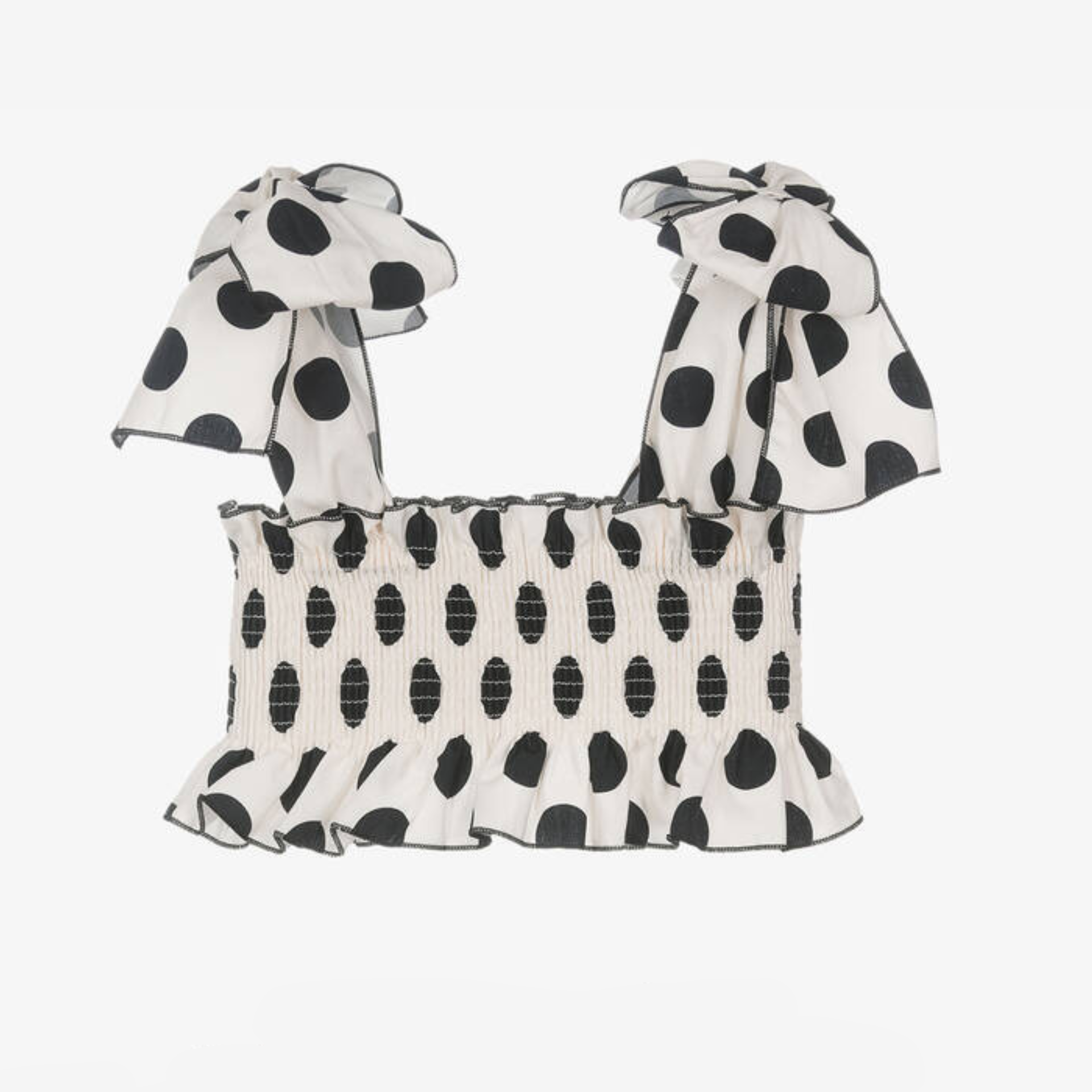 Haut élastique avec boules noires