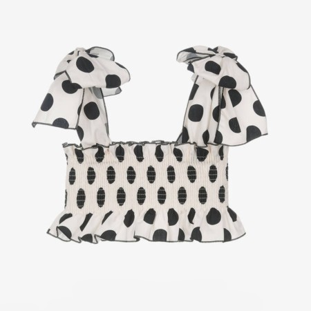 Haut lastique avec boules noires