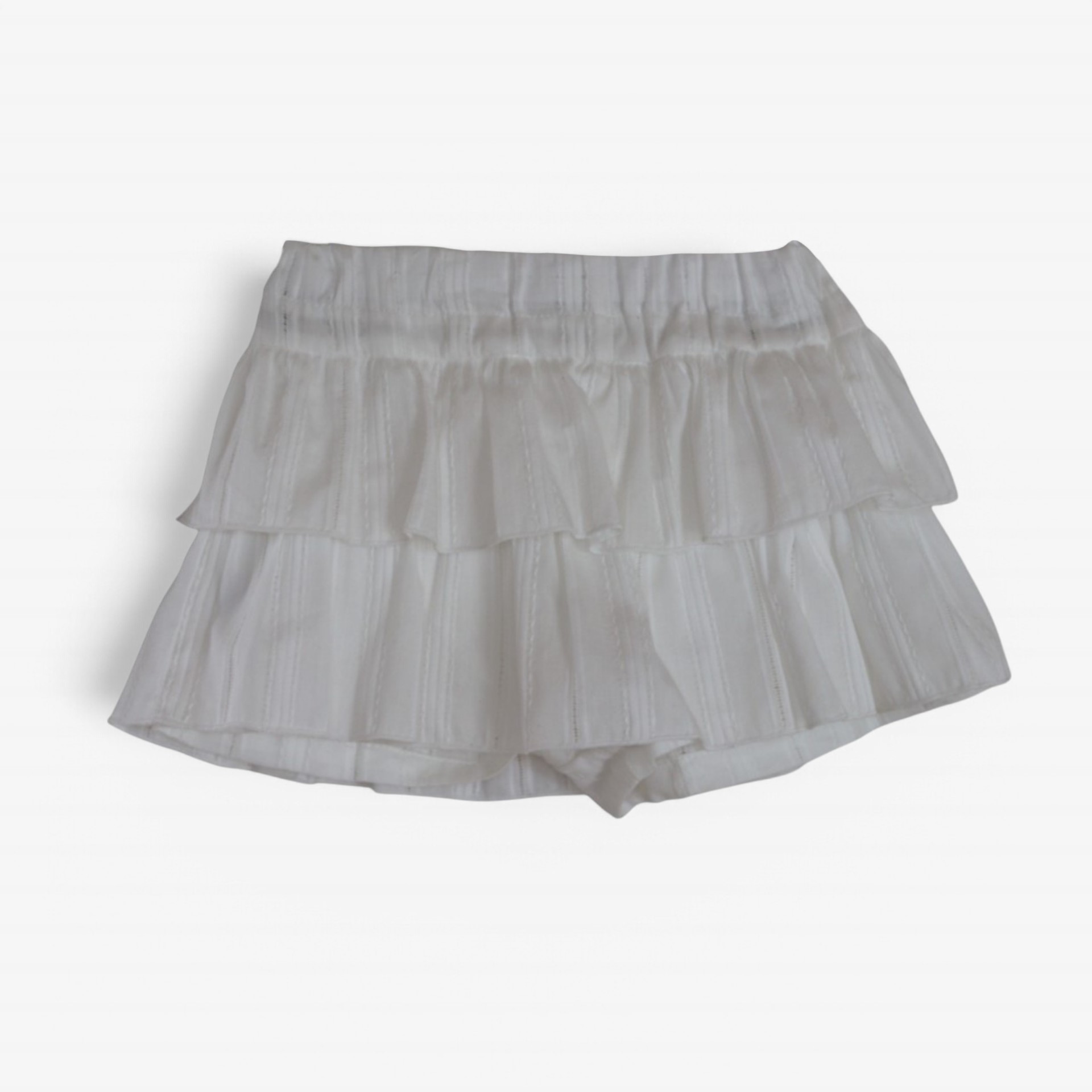 Saia calção cru bordado ingles